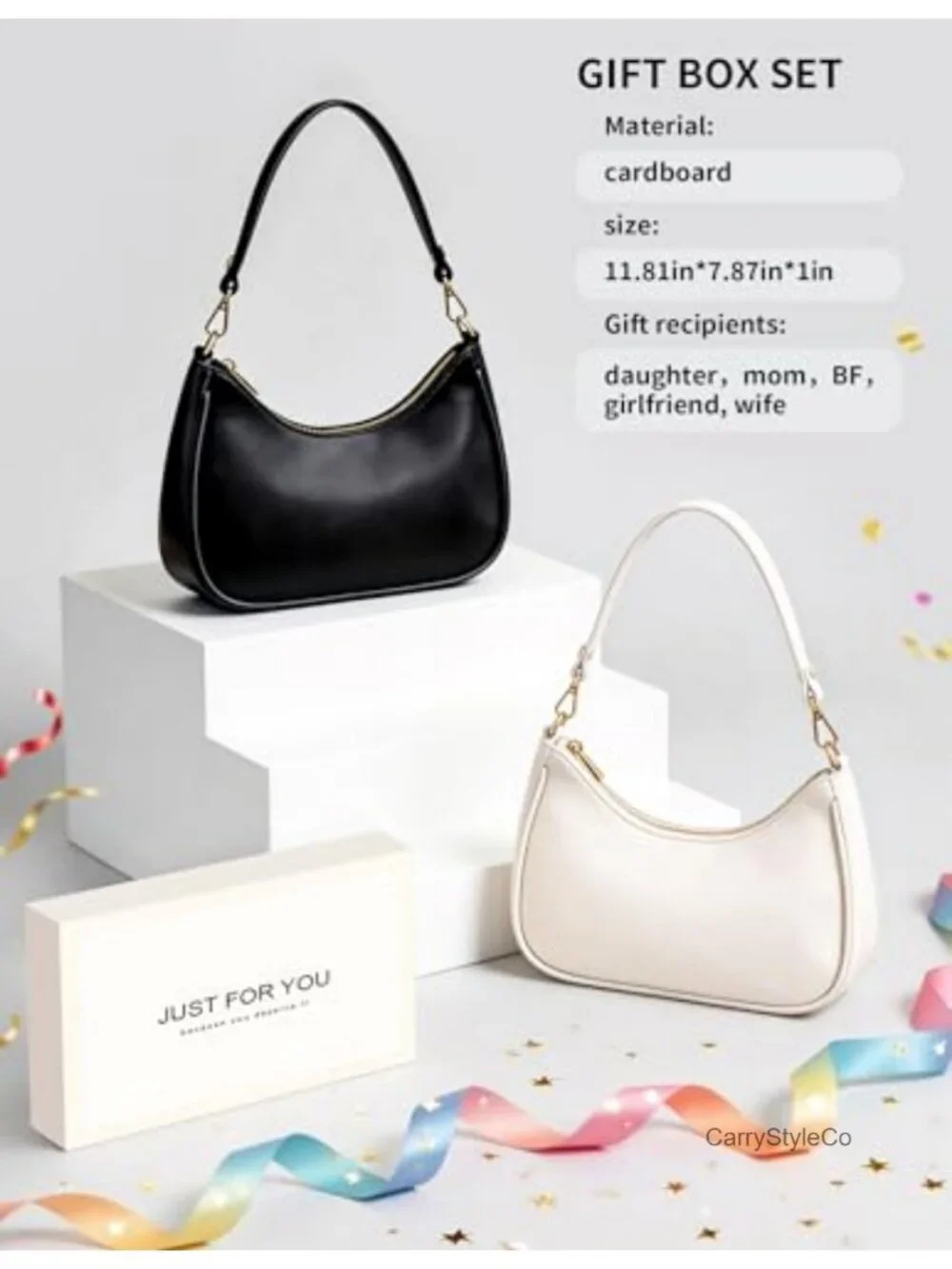 Womens Retro Hobo Handbag Vegan Leather Shoulder Bag Crescent Mini Purse